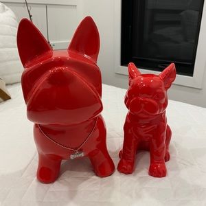 Pair of decor dog decor figurines